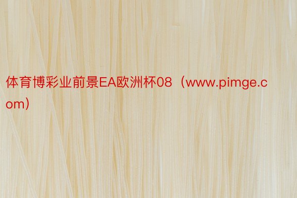 体育博彩业前景EA欧洲杯08（www.pimge.com）